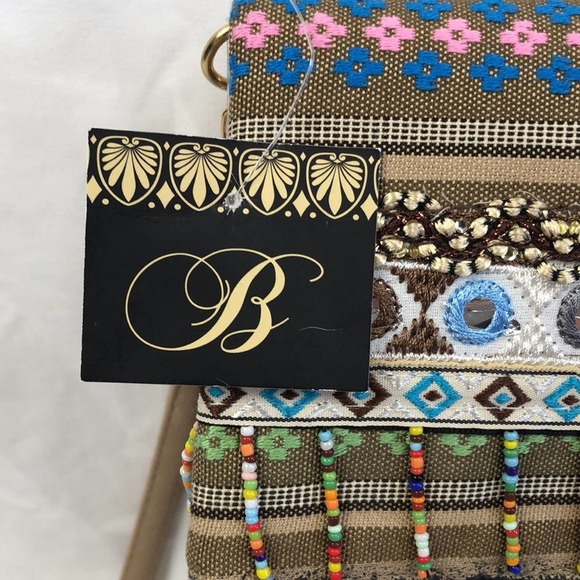 Boho Beaded Fold Over Hand Bag - Picture 2 of 10